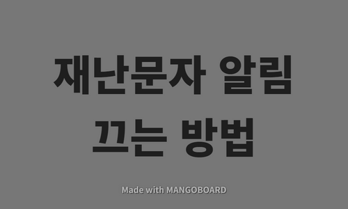 재난문자