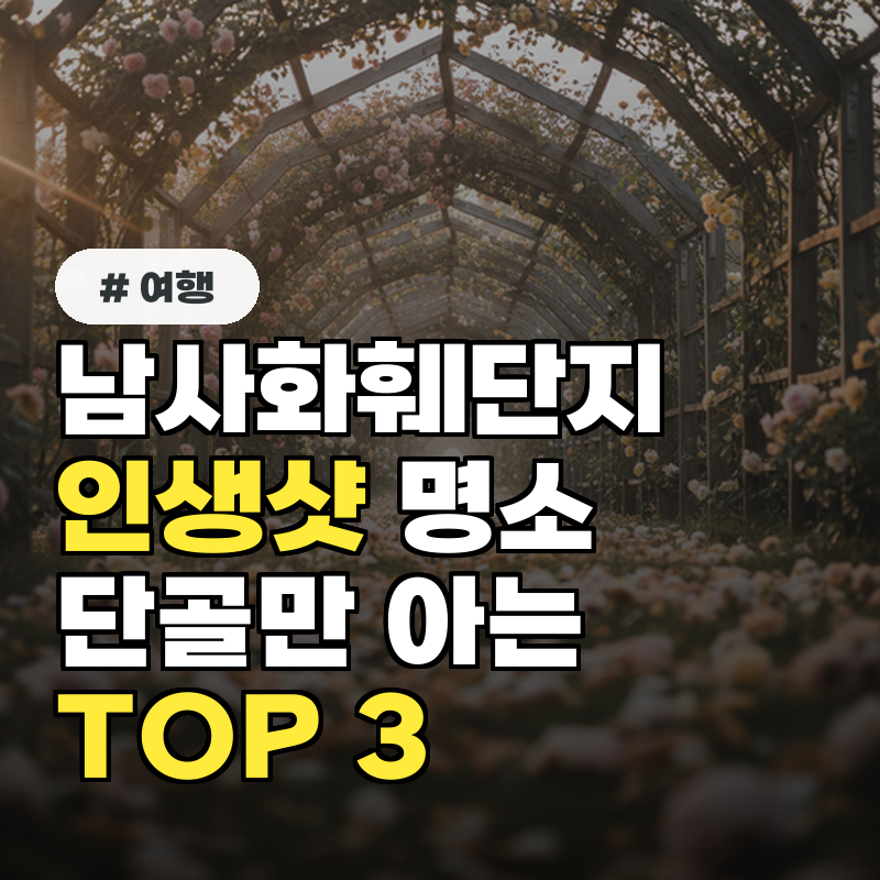 남사화훼단지 단골만 아는 숨겨진 인생샷 명소 TOP 3