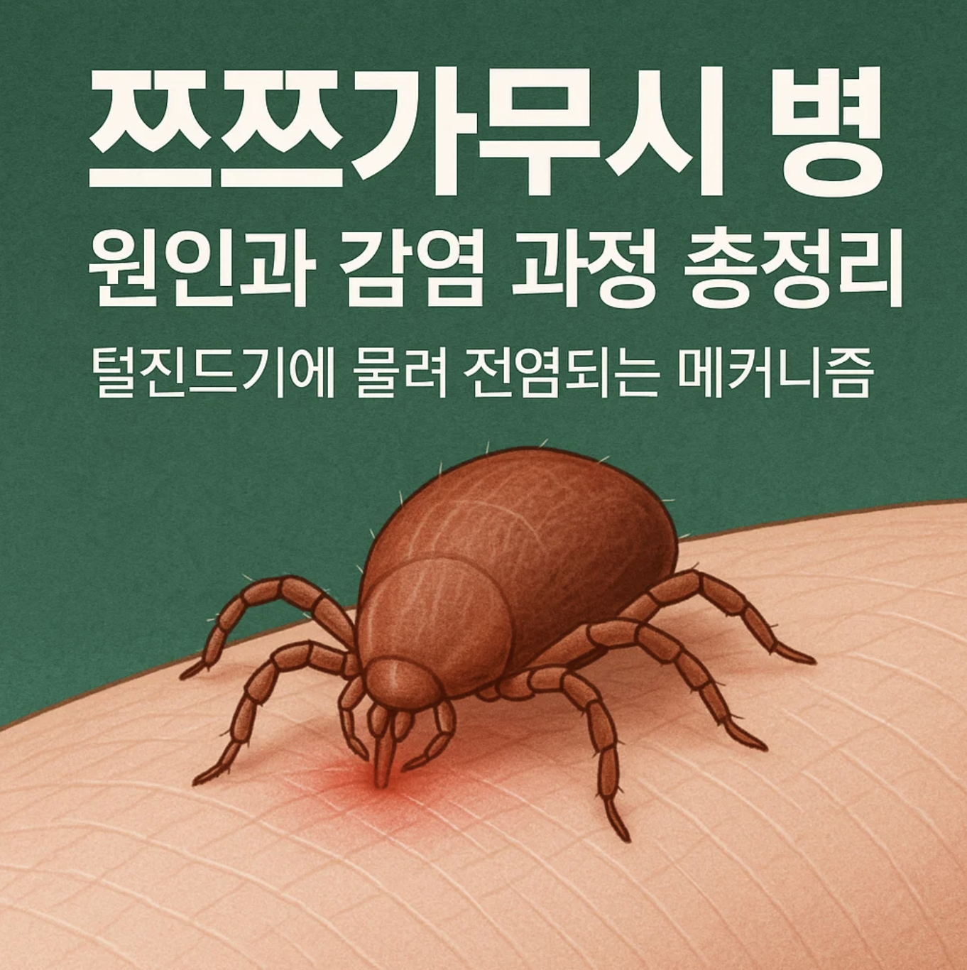 쯔쯔가무시 병 원인과 감염 과정 총정리, 털진드기에 물려 전염되는 메커니즘