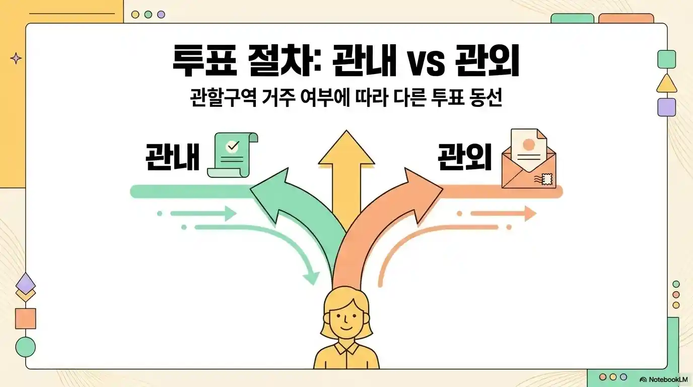 사전투표 절차 관내와 관외로 나뉨