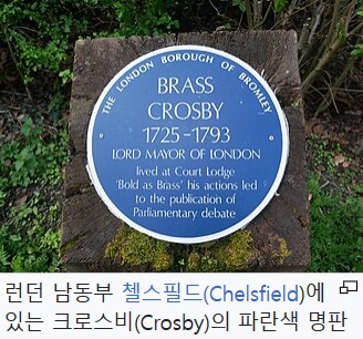 브래스 크로스비의 명판(출처 위키피디아)