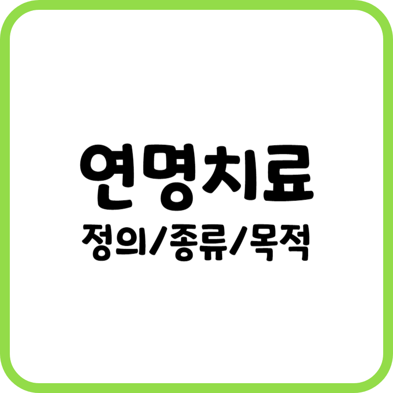 연명치료 정의