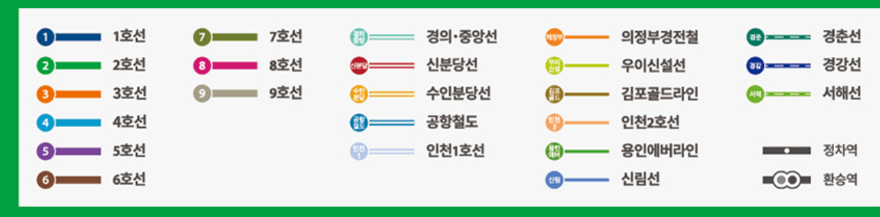 서울지하철 노선도 크게 보기