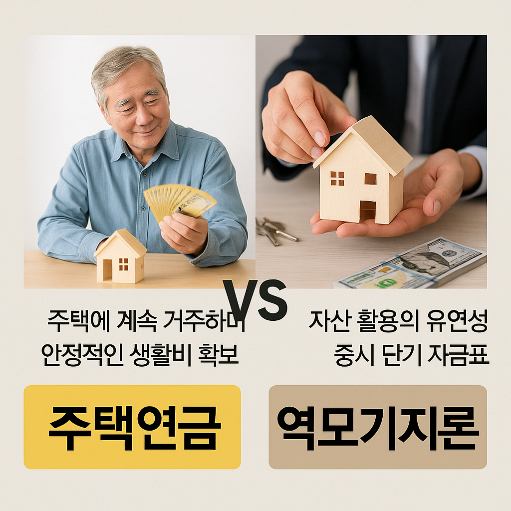 주택연금과 역모기지론 차이점 총정리 - 가입 조건, 수령 방식, 상환 구조 비교