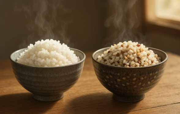 흰쌀밥 잡곡밥 비교