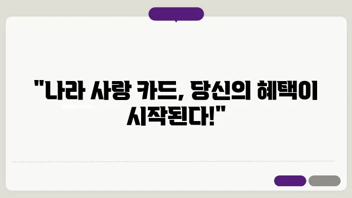 나라 사랑 카드 혜택