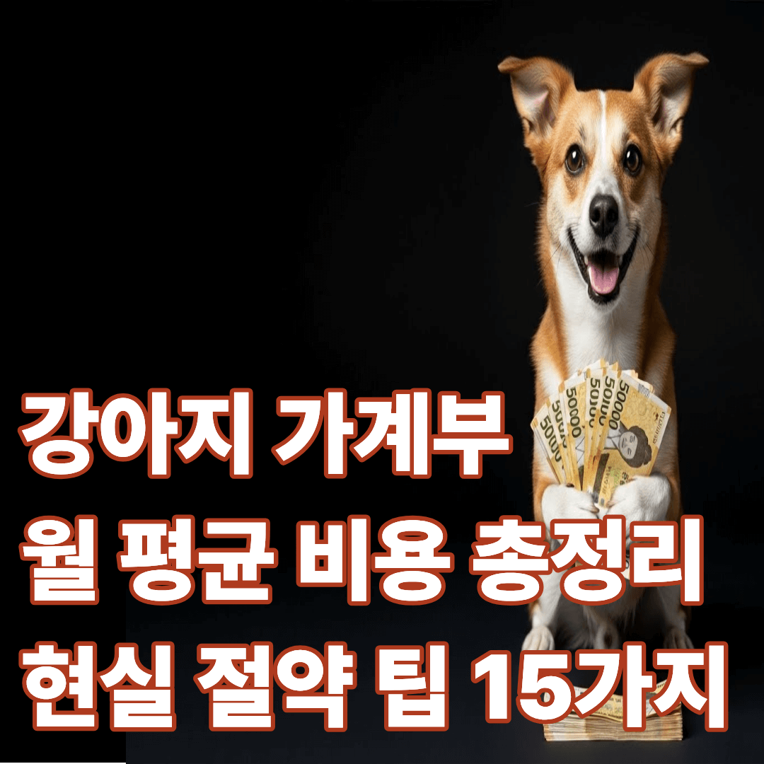 강아지 가계부 월 평균 비용 총정리 현실 절약 팁 15가지