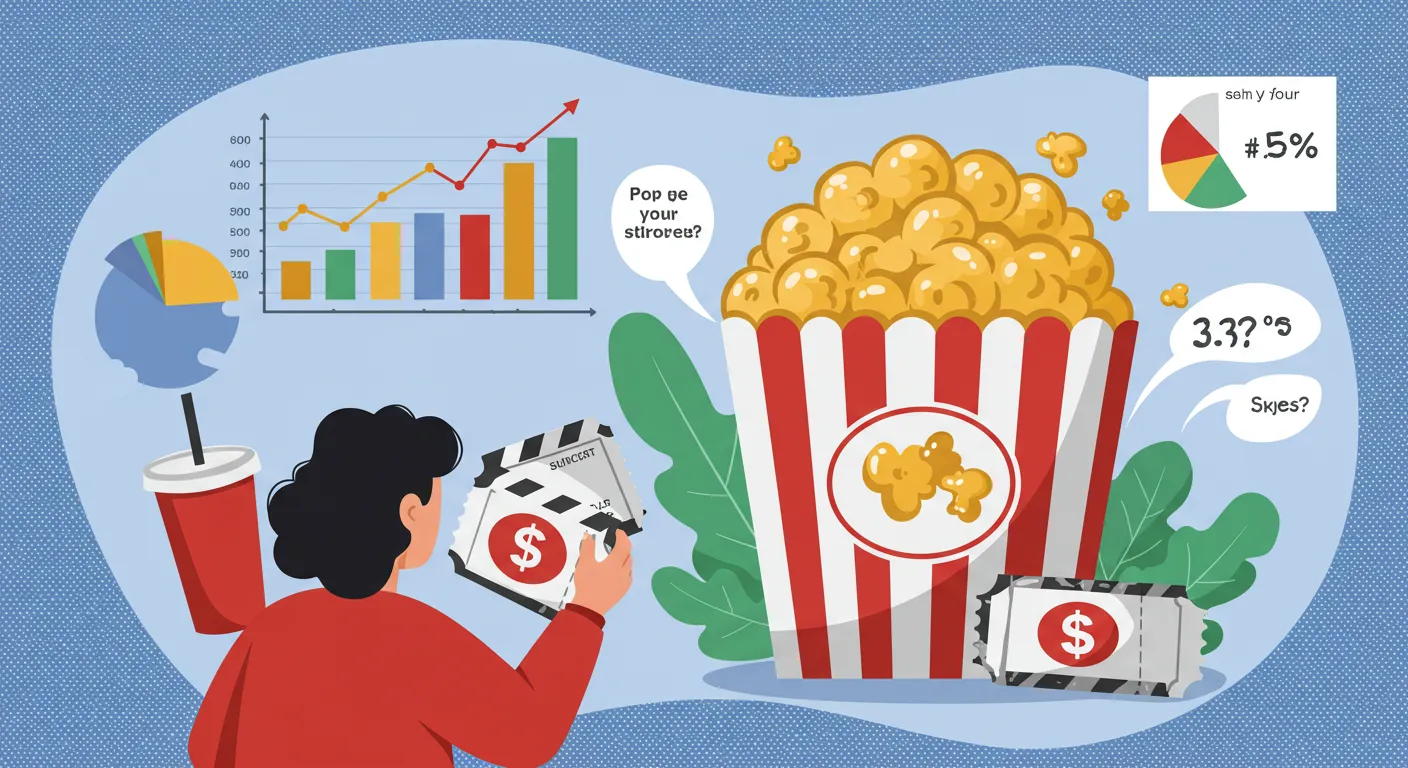 가격이 오르는 극장표 와 팝콘 사진