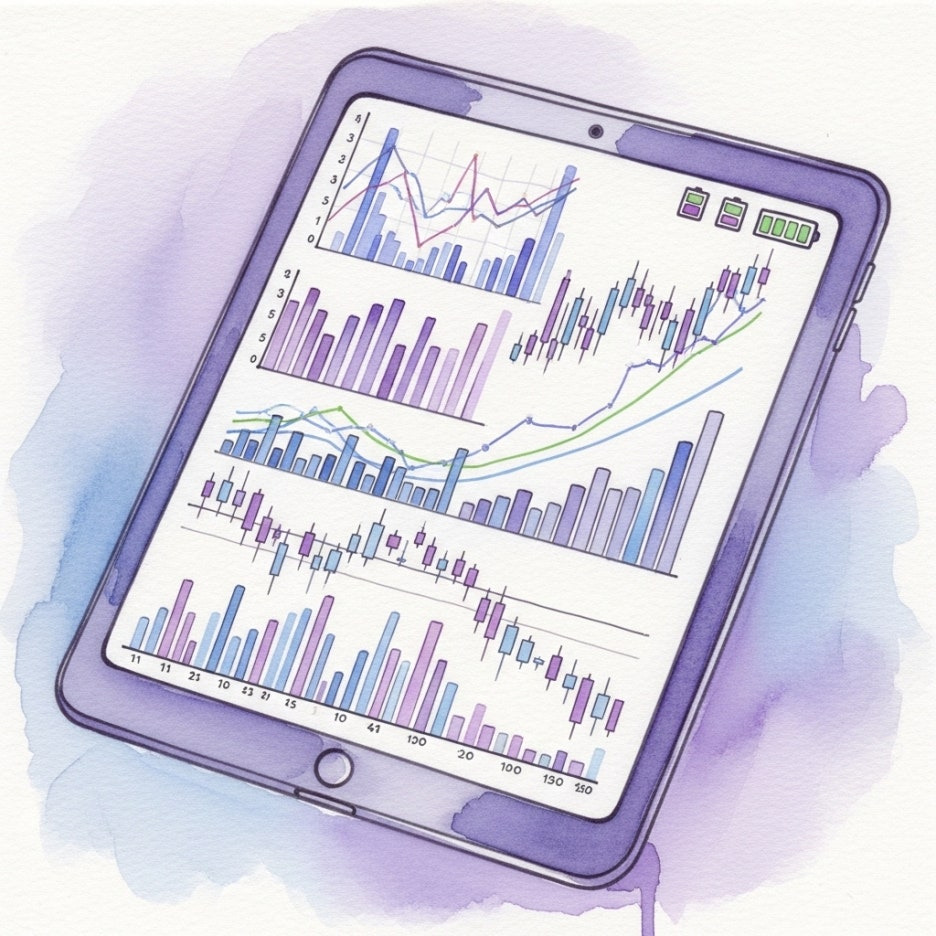 다양한 지표가 담긴 태블릿과 편안한 분석 환경