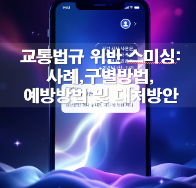 교통법규 위반 스미싱: 사례,구별방법,예방방법 및 대처방안