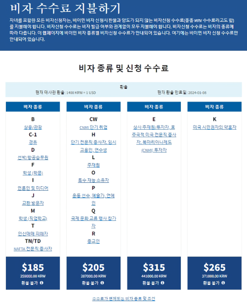 비자수수료
