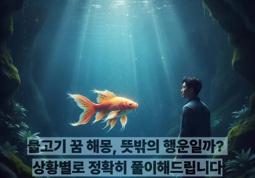 물고기 꿈 해몽, 뜻밖의 행운일까? 상황별로 정확히 풀이해드립니다