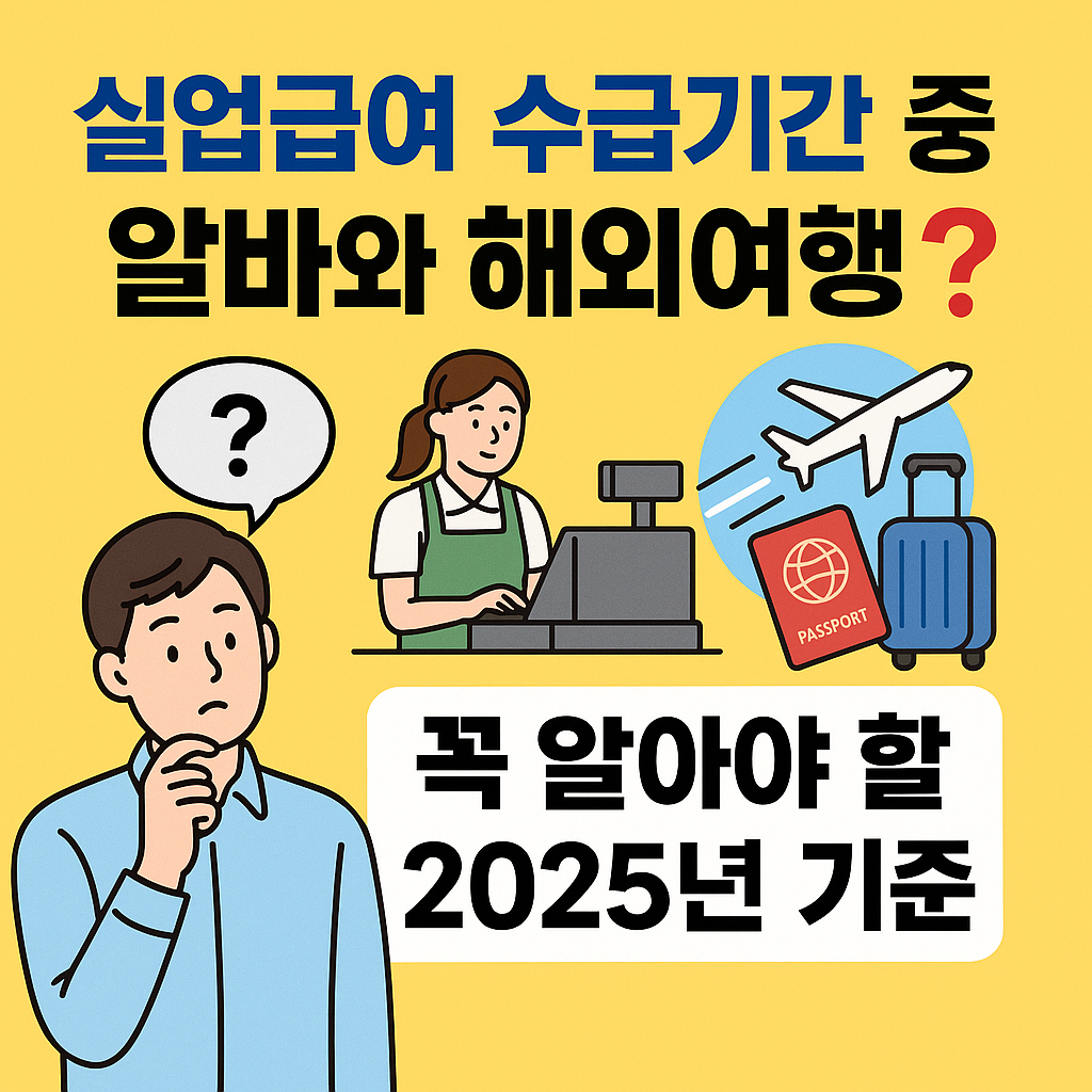실업급여-수급기간중-알바-해외여행