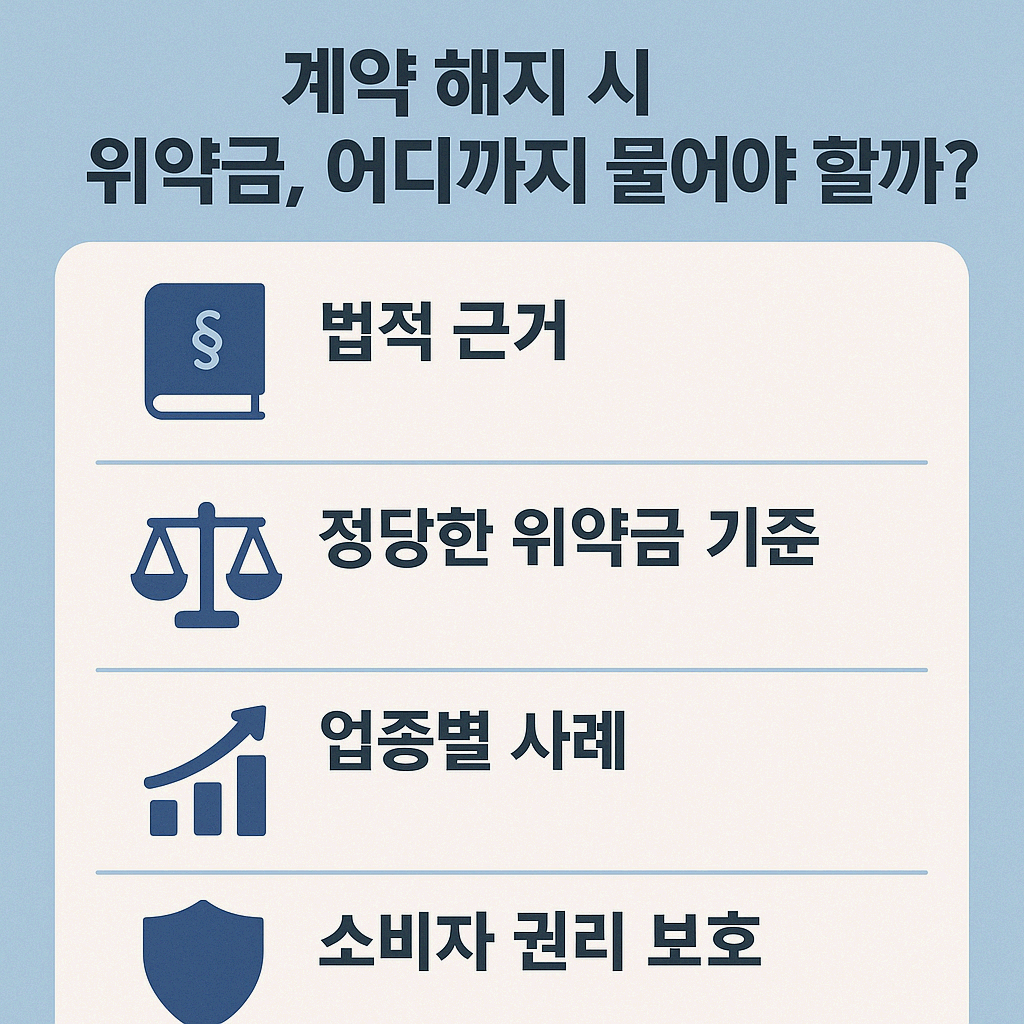 계약 해지 시 위약금, 어디까지 물어야 할까?