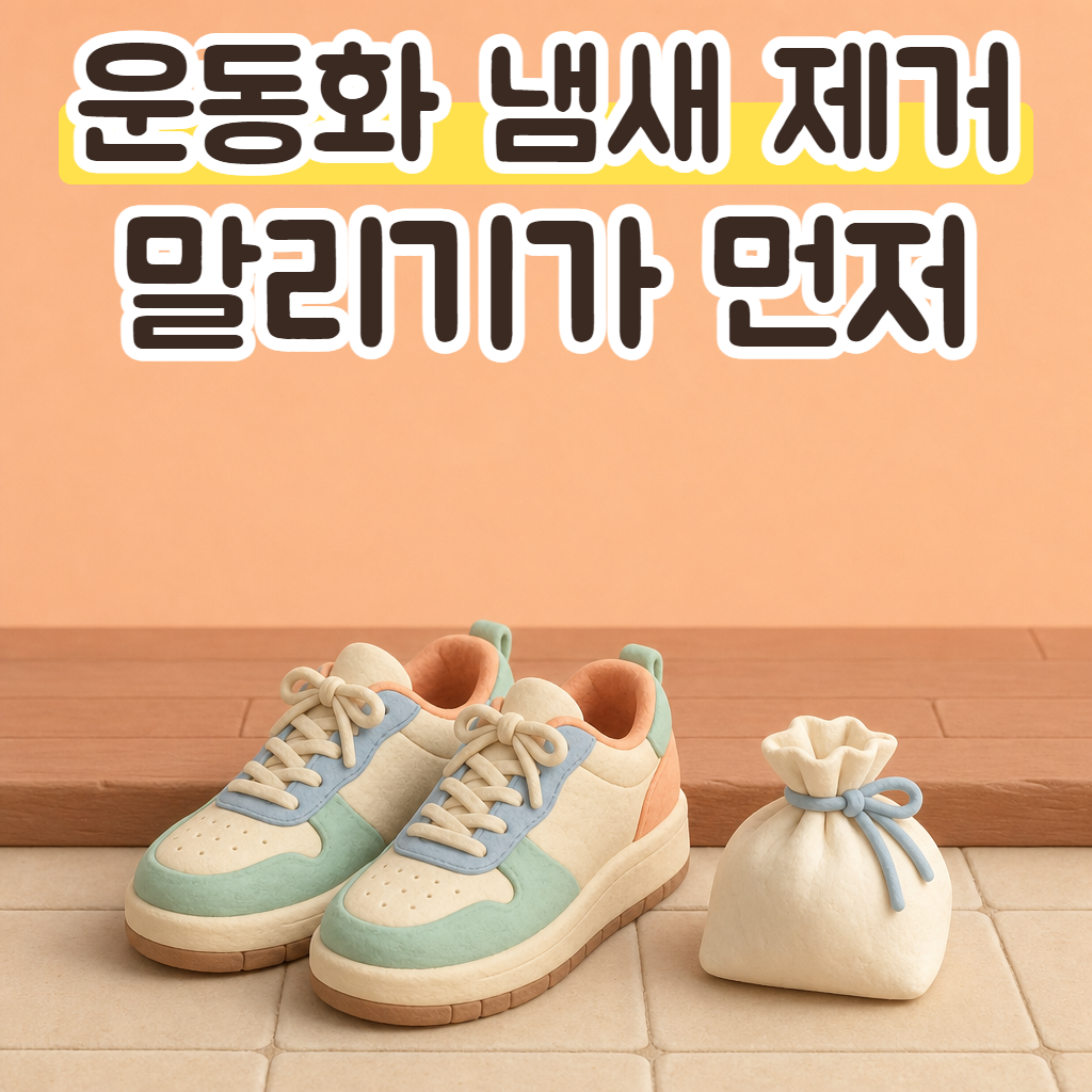현관 바닥 운동화 옆에 놓인 흰 가루를 담은 작은 천 주머니