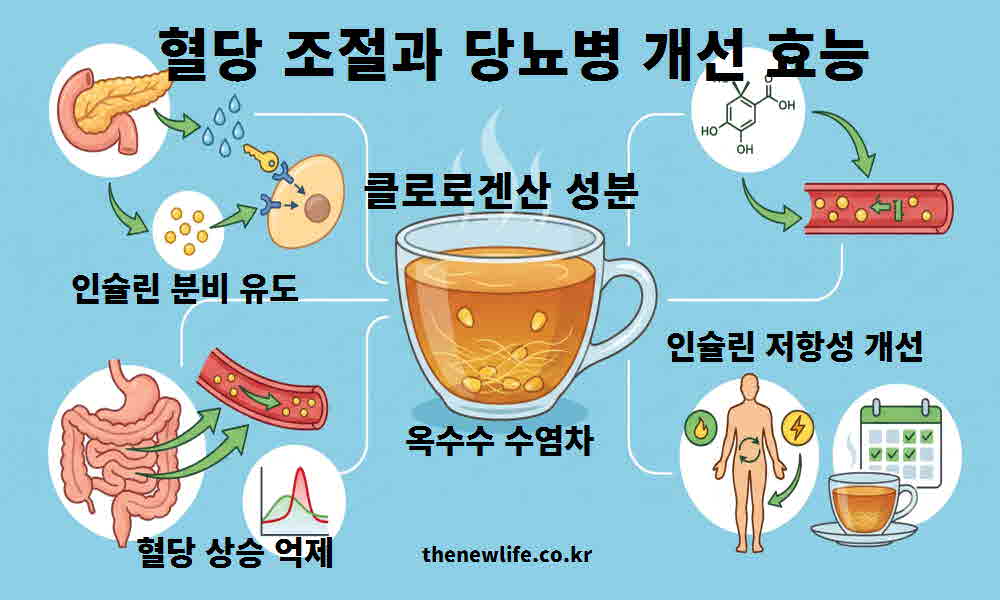 옥수수수염차 효능 혈당 조절 당뇨병 개선