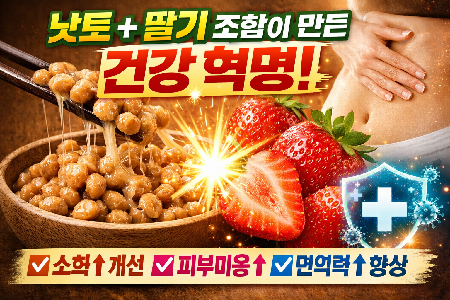 낫토+딸기