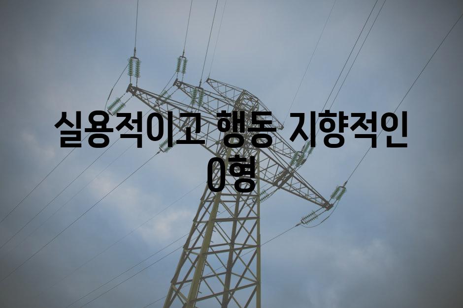 실용적이고 행동 지향적인 O형