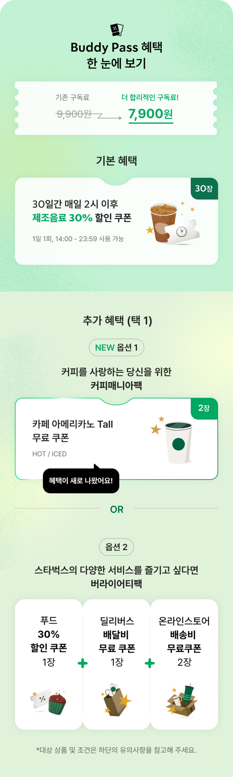 9월 스타벅스 역대급 이벤트 버디패스 구독자만 누리는 더블 쿠폰 혜택