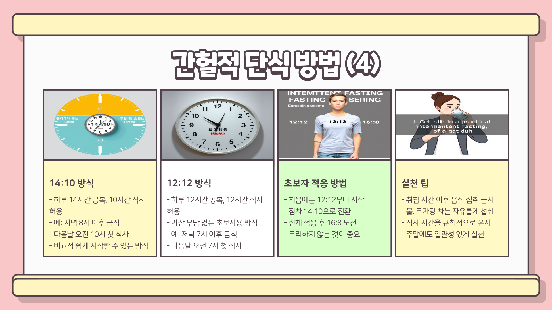 간헐적 단식 방법 ❘ 간헐적 단식 효과 ❘ 간헐적 단식 부작용 ❘ 간헐적 단식 물섭취 완벽 가이드