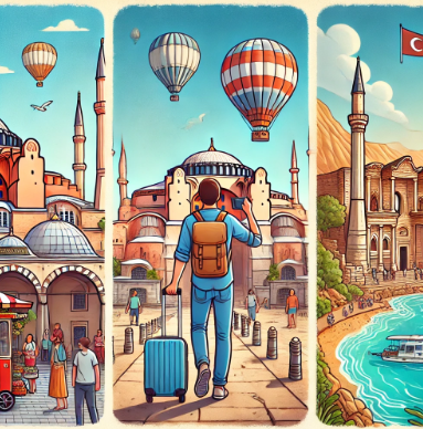 터키에서 이스탄불, 카파도키아, 안탈리아 혼자 여행하는 모습