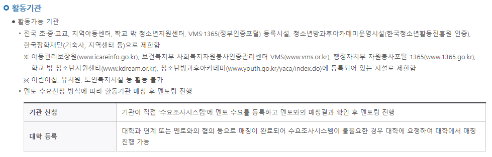 대학생 청소년 교육지원 장학금 신청 바로가기