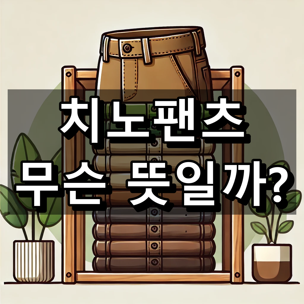치노팬츠 뜻 대표 이미지
