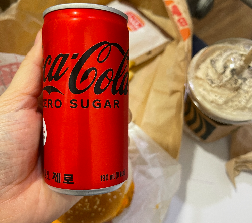 제로콜라와 함께 버거킹 타바스코 몬스터 버거