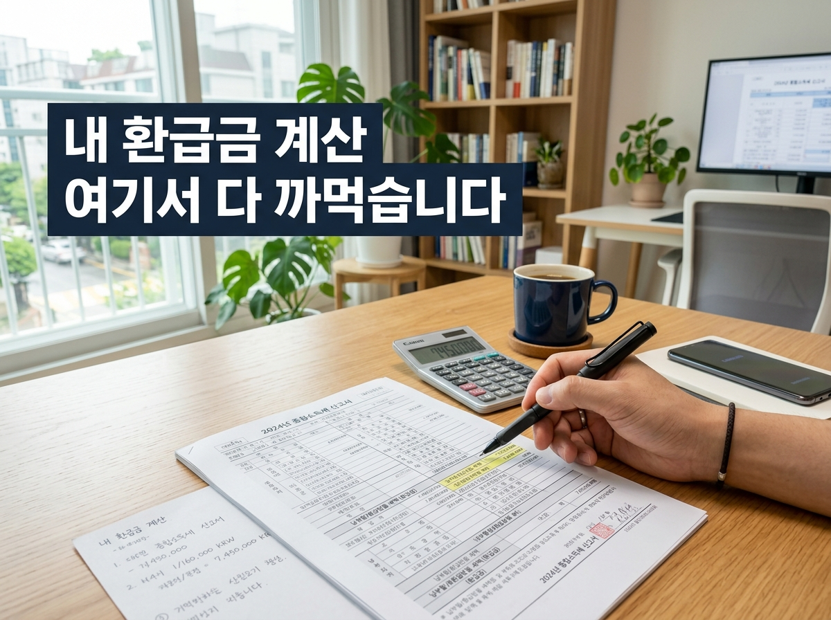 2026 종합소득세 환급금 계산 공식 및 결정세액 확인