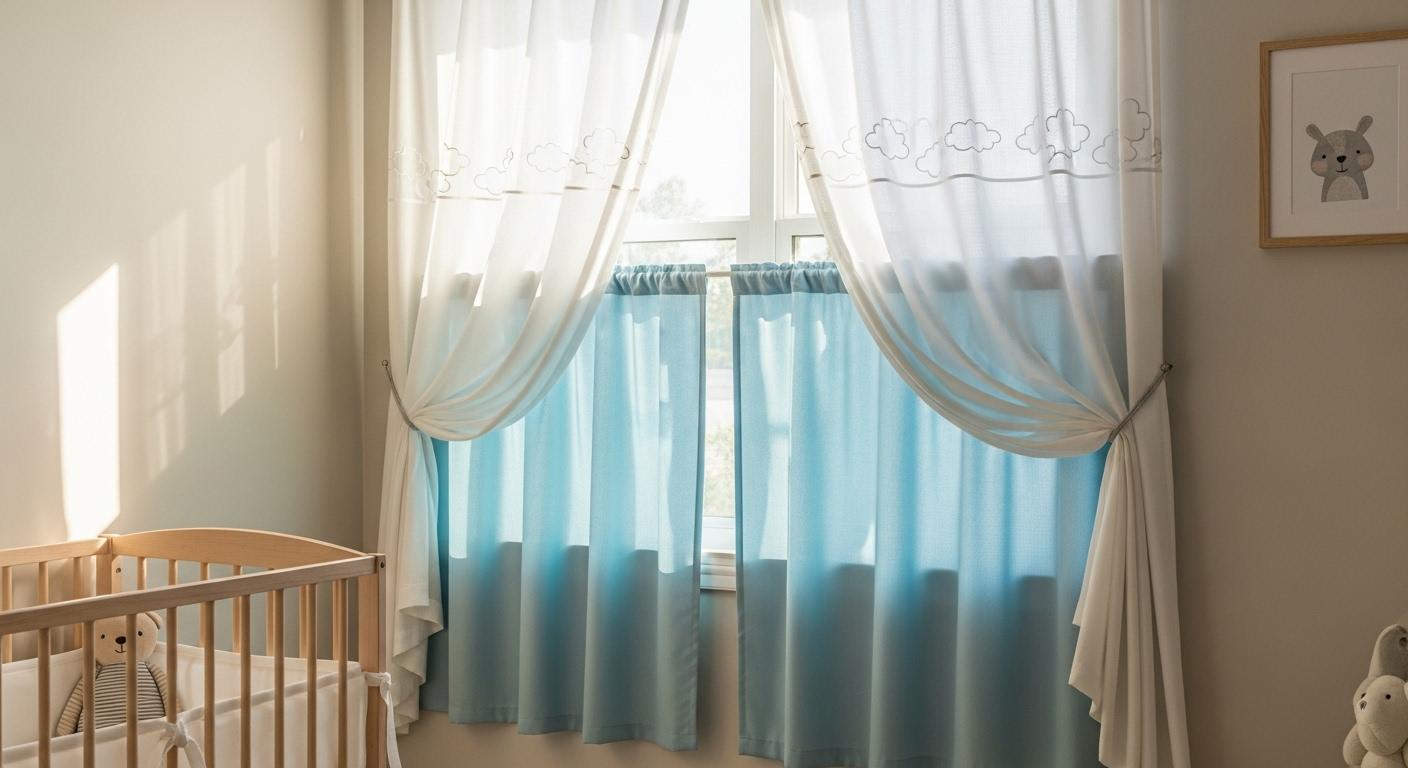 아기방 커튼 속지