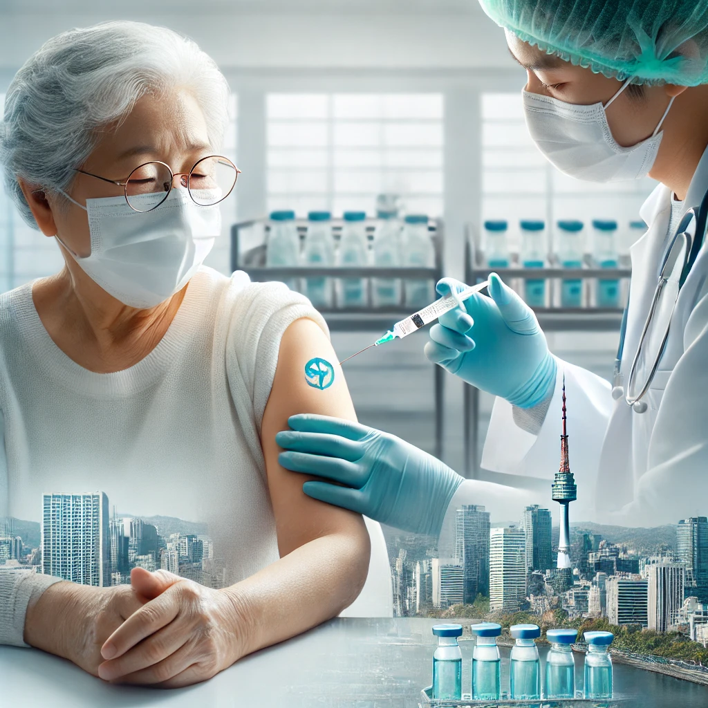 서울 양천구 대상포진 무료접종 하는 장면