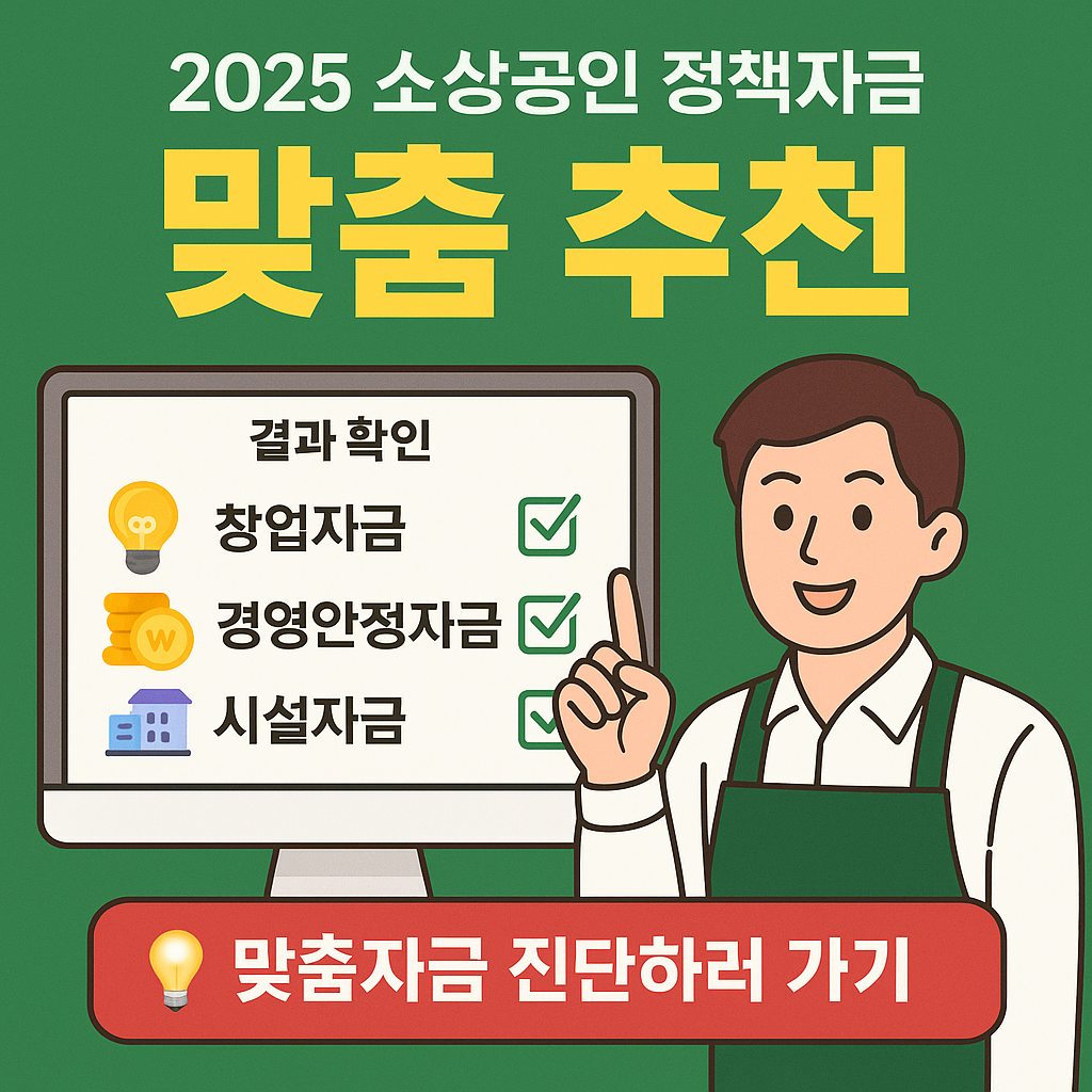 2025 소상공인 정책자금 맞춤 추천｜나에게 꼭 맞는 정부자금 찾는 법