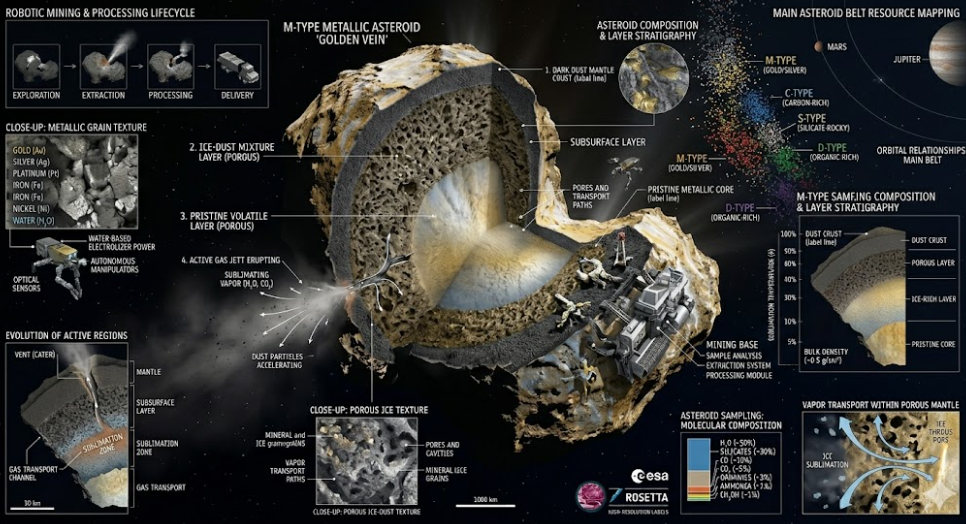 소행성 자원 분포 지도