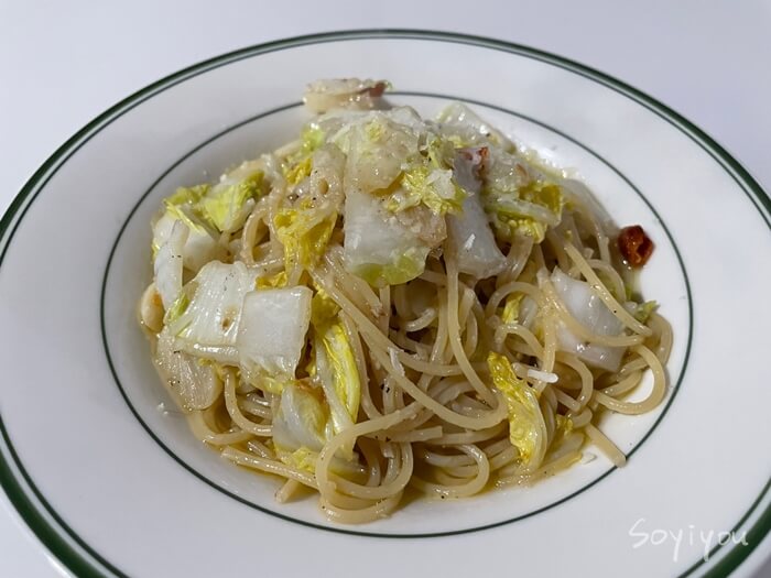 배추-오일-파스타-완성