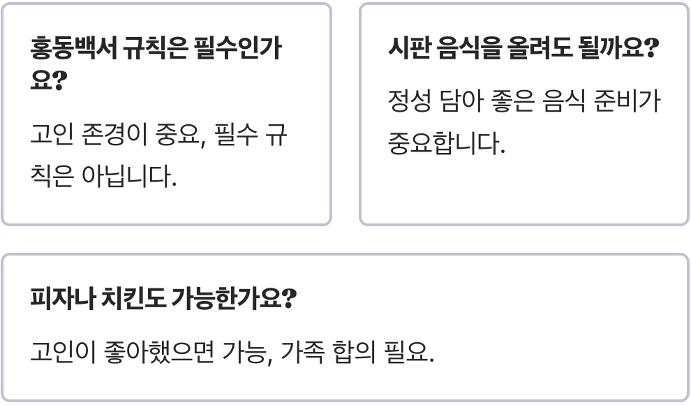 간소화된 현대식 차례상, 꼭 올려야 할 음식 vs 빼도 되는 음식