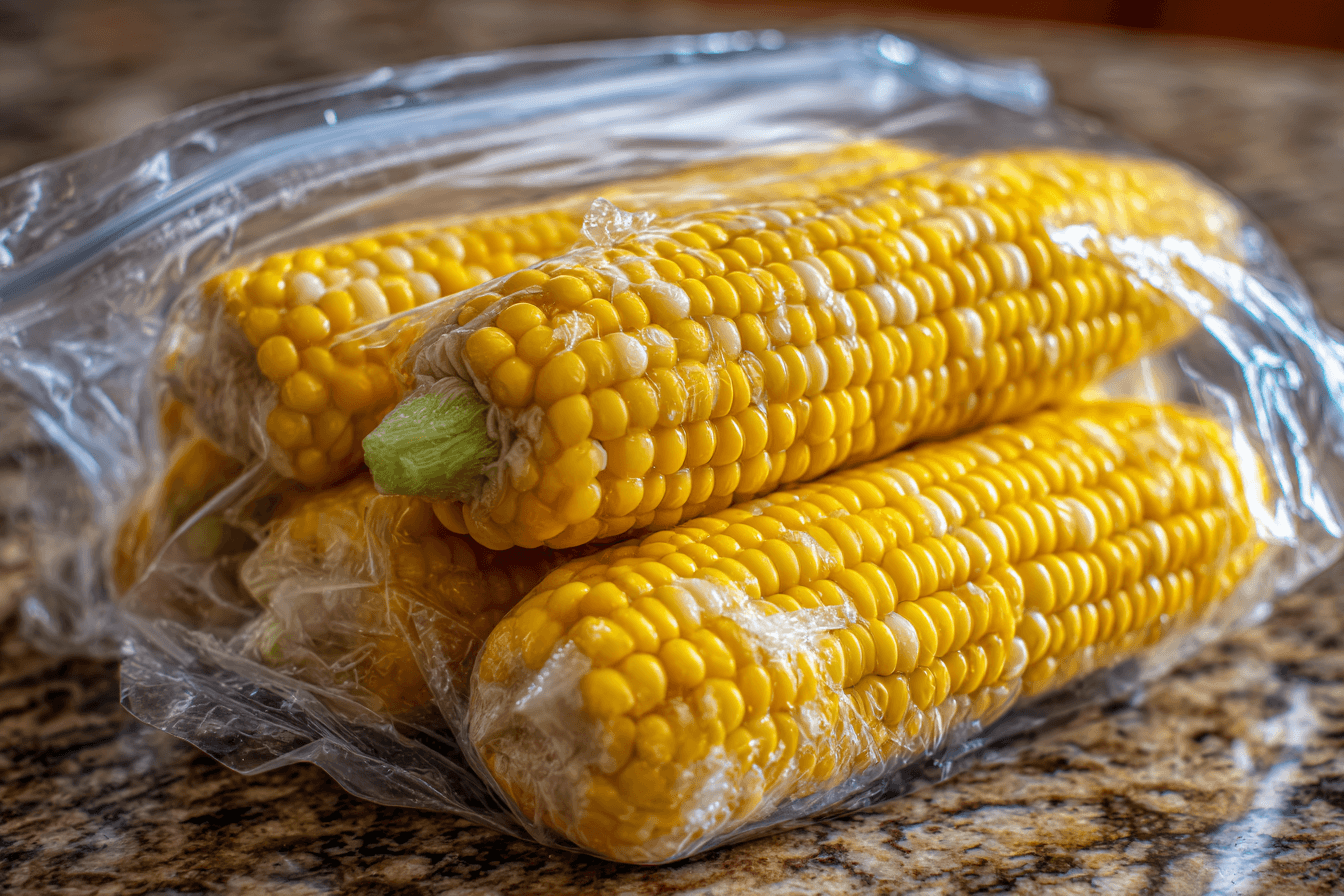 지퍼백에-관중인-옥수수-이미지