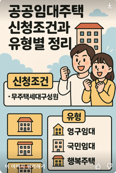 공공임대주택 신청조건과 유형별정리