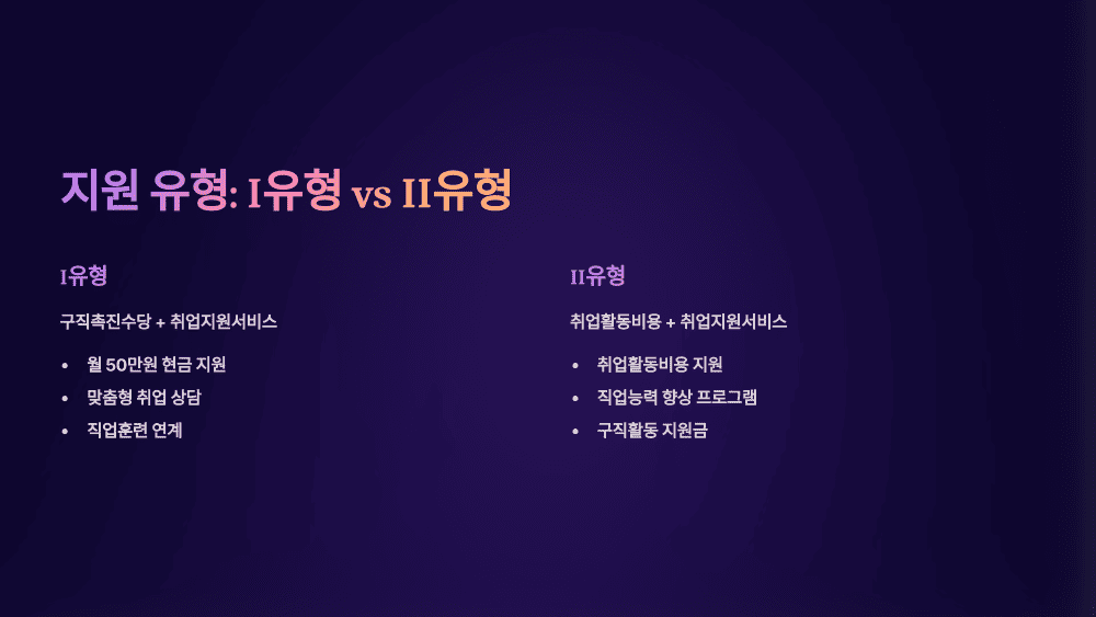 지원 유형: I유형 vs II유형