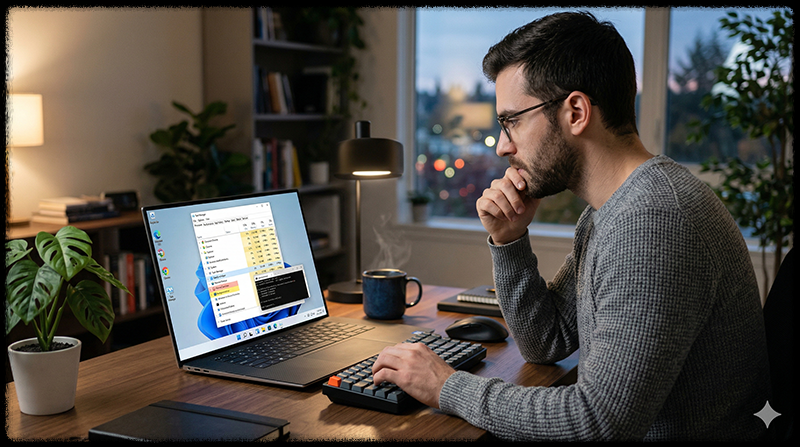 작업 관리자에서 실행 중인 프로그램을 확인하는 모습