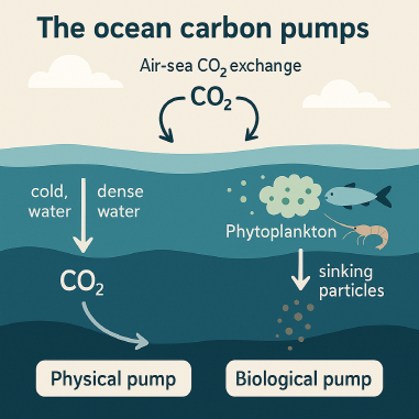 해양 탄소펌프의 구조: 생물학적·물리학적 과정과 대기–해양 CO₂ 교환의 기작