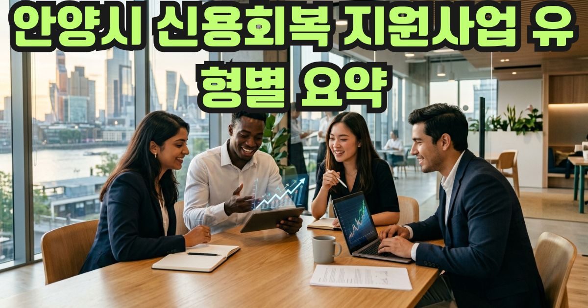안양시 신용회복 지원사업 유형별 요약