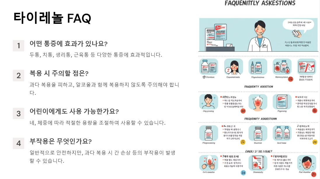 타이레놀 관련 자주 묻는 질문