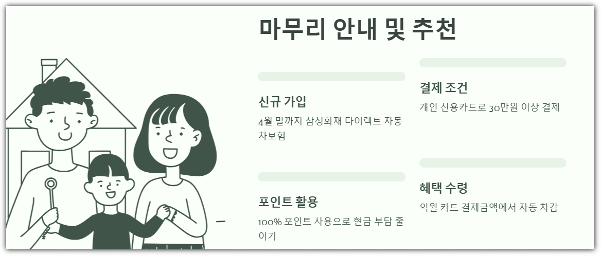삼성카드 자동차보험 마무리 안내 및 추천