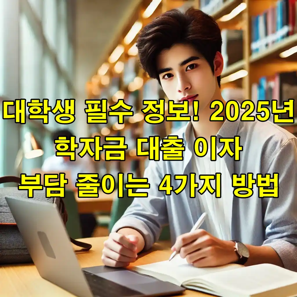 대학생 필수 정보! 2025년 학자금 대출 이자 부담 줄이는 4가지 방법