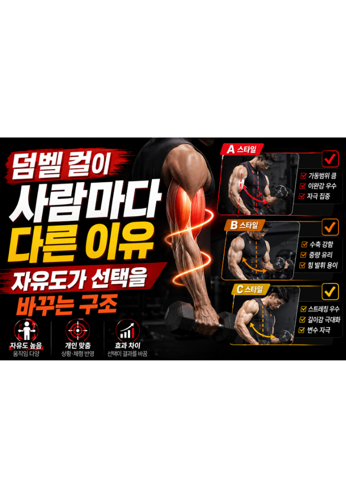 덤벨 컬이 사람마다 다른 이유