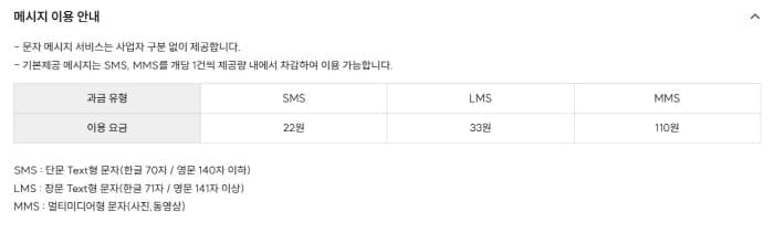 문자요금