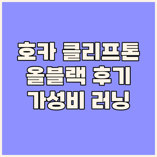가성비 러닝화 호카 클리프톤9 올블랙