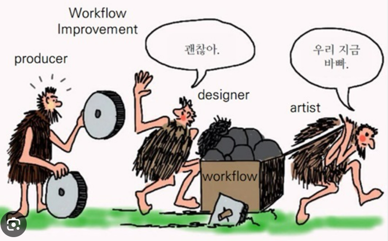 네모난 바퀴 수레를 모는 사람들