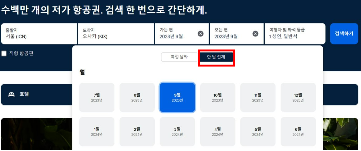 스카이 스캐너 항공권