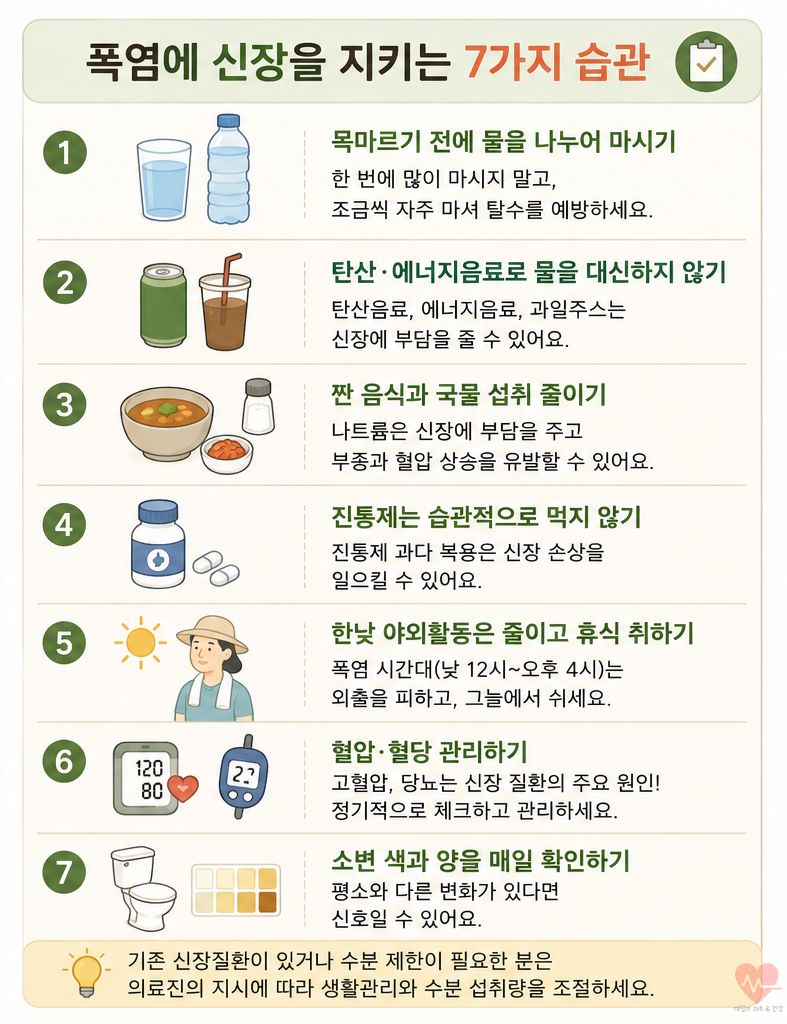 신장을 지키는 생활습관 7가지